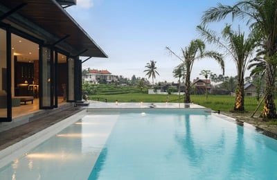 Location d’une villa design haut de gamme avec vue sur les rizières, Tegallalang, Bali, Indonésie